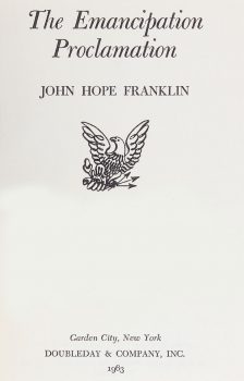 Cover of The Emancipation Proclamation (1963)