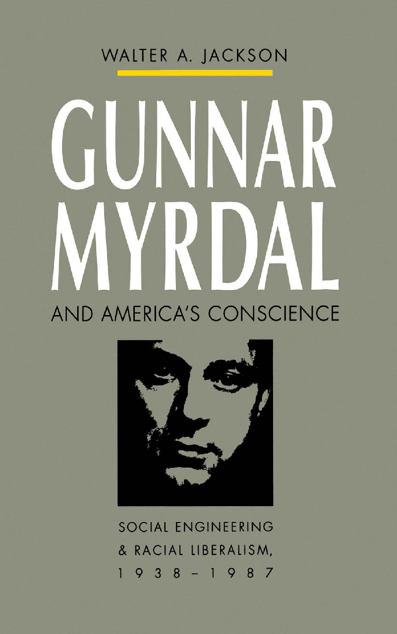 Cover of Gunnar Myrdal and America’s Conscience