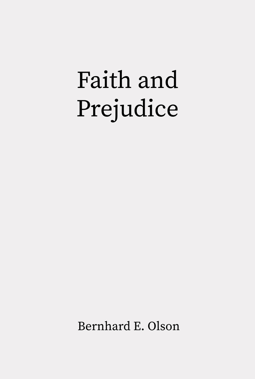 Cover of Faith and Prejudice