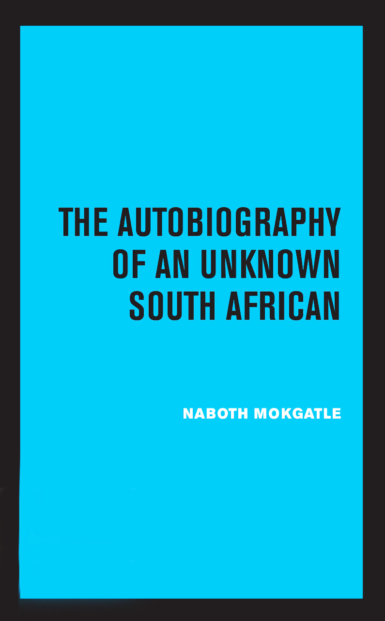 Cover of The Autobiography of an Unknown South African