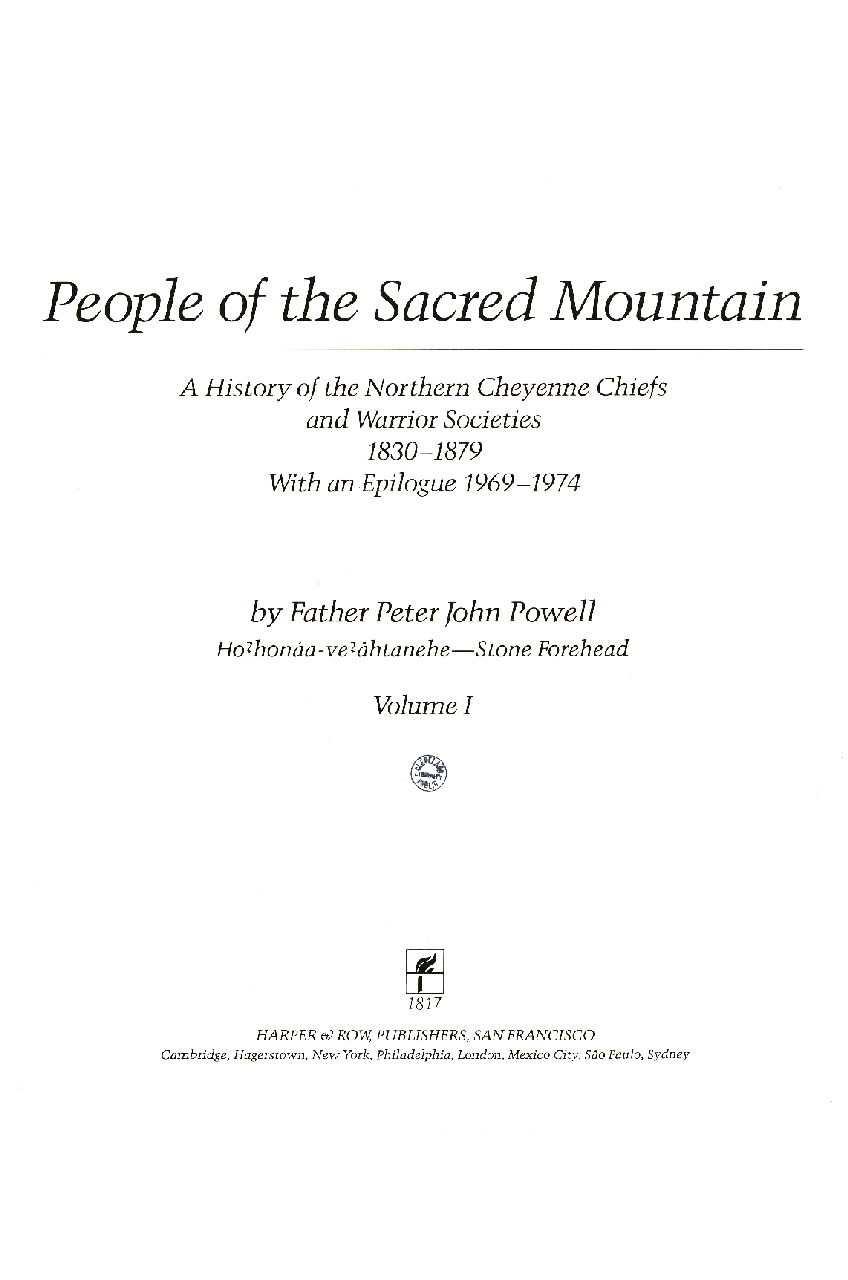 Cover of People of the Sacred Mountain